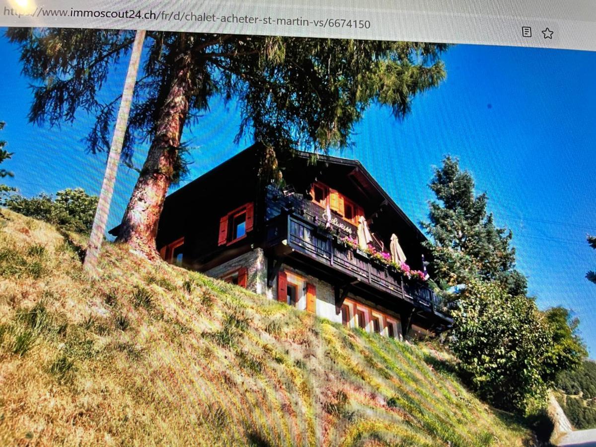 Chalet Edelweiss A Saint-Martin, Val D'Herens Bagian luar foto